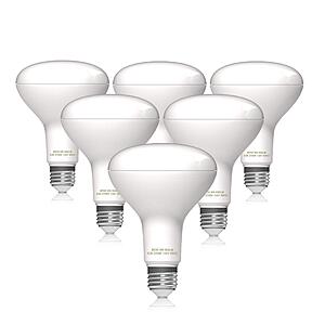 Amazon Lightning Deal: 6-Pack Helloify BR30 65W Equivalent LED Flood Light Bulbs (2700K; E26) $12.30 + Free Shipping w/ Prime or $35+