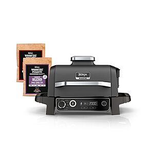 **Price Drop** Ninja Woodfire 7-in-1 Outdoor Grill, Smoker & Air Fryer w/ 2-Pack Woodfire Pellets (Black) + $70 Kohl's Cash for $201.60 + Free Shipping