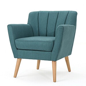 Christopher Knight Merel Mid-Century Club Upholstered Chair (Teal) $93.50 + Free Shipping
