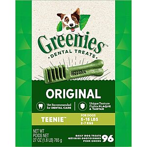 Select Amazon Accounts: 27-Oz Greenies Dental Dog Treats (Regular) $11.65 or Less w/ S&S & More + Free Shipping w/ Prime or $35+