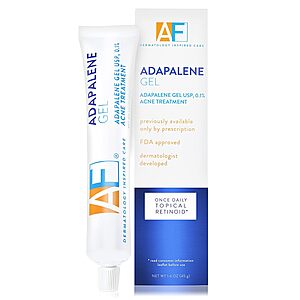 1.6-Ounce 30-Day Supply AcneFree Adapalene Gel 0.1% Topical Retinoid Acne Treatment $12.95 w/ S&S + Free Shipping w/ Prime or $35+
