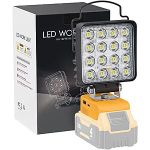 20V 4800-Lumen Livowalny LED Work Light (Tool Only) $13.20 + Free Shipping w/ Prime or $35+