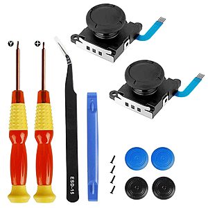 50% OFF 2-Pack 3D Joycon Joystick Replacement, Analog Thumb Stick Repair Kit for Nintendo Switch $6.49