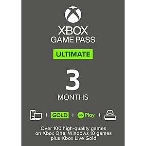 3-Month Xbox Game Pass Ultimate Membership (Digital Code) $25 (Email Delivery)