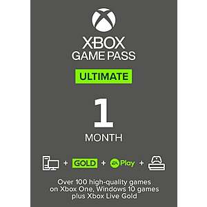 Xbox Game Pass Ultimate Membership (Email Delivery): 3-Month $24.60, 1-Month $8.60
