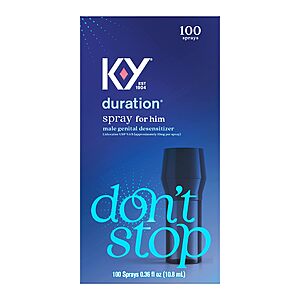 Amazon: K-Y Duration Spray, 0.36 FL OZ (100 Sprays) $27.14 + Free Shipping