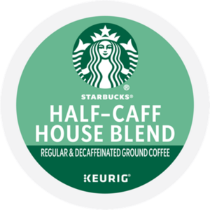 Keurig: 22-Ct Starbucks Half-Caff House Blend Coffee K-Cup Box $3.99 + Free Shipping on $30+
