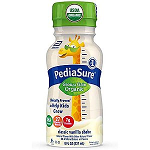 Pediasure Organic Kid's Nutrition Shake, 24 Count, Vanilla or Chocolate, 40% off, $26.34 w/coupon FS & S&S