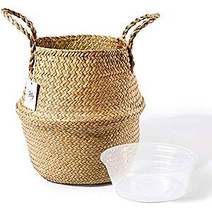 POTEY Seagrass Plant Basket (Various) $14.99-$16.99 + Free Shipping w/ Prime
