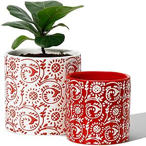 5.9 +4.7 Inch POTEY Modern Ceramic Cylinder Flower Pots (3 colors) $16.19 + Free Shipping w/ Prime