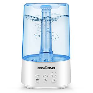 55%OFF-ComHoma Ultrasonic Cool Mist Humidifier for Bedroom & Large room, blue for $22.49 + free shipping