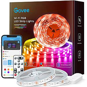 Govee 65.6ft WiFi Alexa RGB LED Strip Lights Works with Alexa Google Assistant, Remote App Control with Music Mode - $35.99