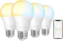 Amazon Prime Members: Linkind Smart WiFi Light Bulb 4 Pack, $8.40 + Free Prime Shipping