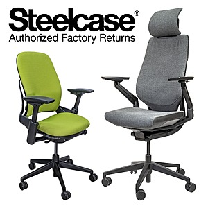 Crandall Office Furniture: Steelcase Office Chairs (Authorized Factory Returned) Extra 40% Off + Free Shipping
