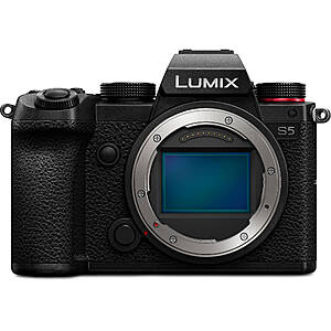 Panasonic LUMIX S5 Full Frame Mirrorless Camera- Body Only - $1,497.99 or Panasonic Lumix S5 Mirrorless Camera with 20-60mm Lens - $1,797.99 w/ Free shipping