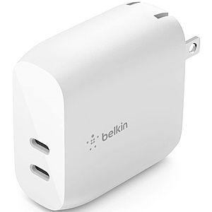 Belkin 40W Dual Port USB C Wall Charger $18