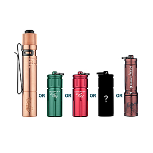 Olight Black Friday Free Gift: iThx(Wine Red/Evergreen/Mystery Color) or i3E(Antique Bronze) + $5 Shipping