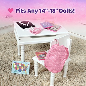 Eimmie Doll Furniture School Desk and Classroom Accessories $42 + Free S&H