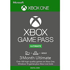 3-Month Xbox Live Gold Membership $10.70, 3-Month Xbox Game Pass Ultimate Membership $24.90