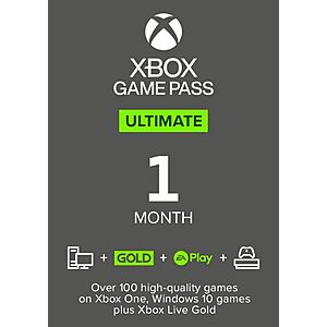 1-Month Xbox Game Pass Ultimate Membership (Email Delivery) $8.60
