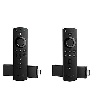 Amazon 2-pack Fire TV Stick 4K with Alexa and Voice Remote HSN with NEW Customer PROMO $20 OFF  HSN2021  $45.99
