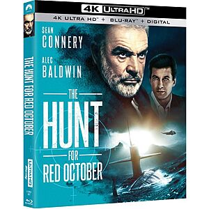 4K Blu-rays: The Hunt for Red October, The Contractor or The Addams Family $7.99 Each + Free Curbside Pickup @ Best Buy