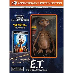 E.T. The Extra-Terrestrial 40th Anniversary Limited Edition Gift Set + Figurine (4K UHD + Blu-ray + Digital) $12.74 or Less + Free Shipping