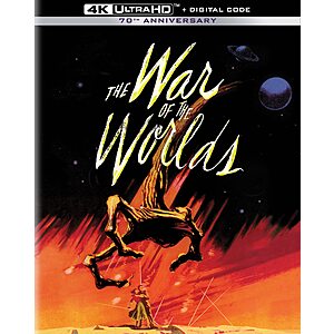 The War of the Worlds 70th Anniversary Edition (4K UHD + Digital) $10.99 @ Amazon