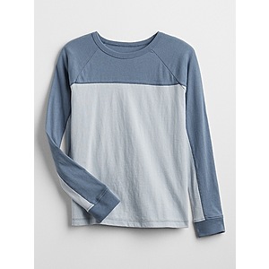 Gap Boys Colorblock Cotton Long Sleeve Crewneck T-Shirt (various colors) $6 + Free Shipping @ Gap Factory