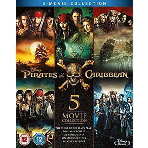 Pirates of the Caribbean: 5-Movie Collection (Region-Free Blu-ray)  $23.45