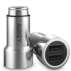 Aukey 3.4A Dual-Port USB Car Charger  $3.90