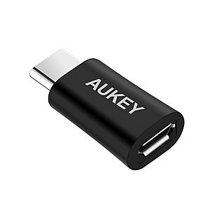 Aukey USB C to MicroUSB OTG Adapter  $1.60 & More