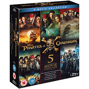 Pirates of the Caribbean: 5-Movie Collection (Region-Free Blu-ray) $19.79 Shipped