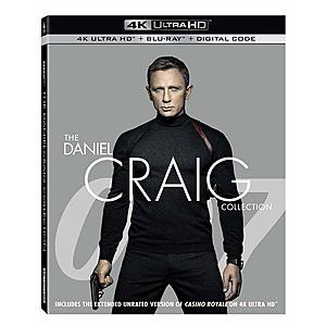 The Daniel Craig 4-Movie Bond Collection Pre-Order (4K UHD + Blu-ray + Digital) $42.49 + Free Shipping