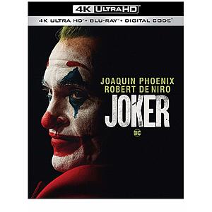 Joker (4K Ultra HD + Blu-ray + Digital) $20