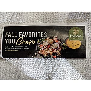 Panera Bread Coupons - $1 Dollar Delivery, $5 off $20 Online Order, $3 off You Pick 2 and $2 off Any Breakfast Sandwhich or Wrap