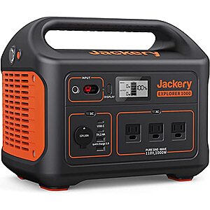 Pre Black Friday Jackery Portable Power Station Explorer 1000 On Sale $819 or with Panels $1274 From Amazon or Jackery And Explorer 1500 and Panels $2293 Generator Backup Emergency