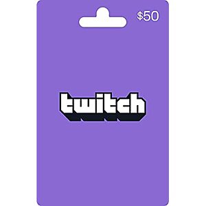 $50 Twitch Gift Card (Email Delivery) $40