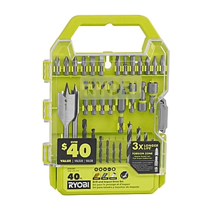 RYOBI Drill and Impact Drive Kit (40-Piece) - $9.97
