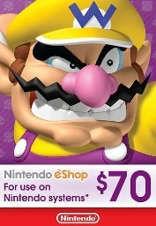 $70 Nintendo eShop Gift Card (Digital Delivery) $55