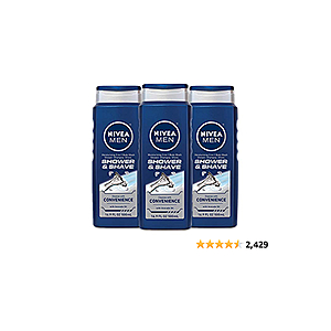 Nivea Men Shower & Shave Body Wash, Shower, Shave and Shampoo With Moisture, 16.9 fl. oz, Pack of 3 - $5.5 ymmv