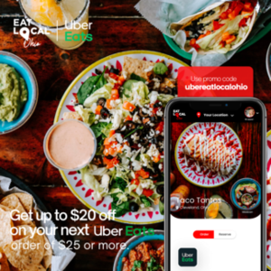 Up to $20 off on your next Uber Eats order of $25 or more’ Only good for Ohio
