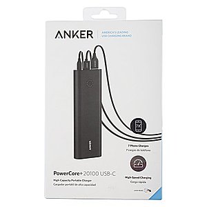 Anker PowerCore+ 20100 USB-C Ultra-High-Capacity Premium External Battery/Portable Charger/Power Bank $7-$30 B&M Walmart YMMV