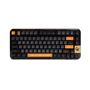 GamaKay GK75 75% Mechanical Keyboard with Gateron Yellow Switches, KSA Keycaps, USB Type C + Bluetooth + Wireless Connection, RGB, 3750mAh Battery $101.4