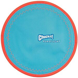 10" ChuckIt! Paraflight Flyer Dog Frisbee Toy (Blue/Orange, Large) $4.20 or Less w/ Subscribe & Save