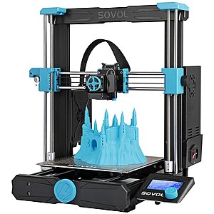 Sovol SV06 3D Printer Open Source with All Metal Hotend, Dual Gear Direct Drive Extruder, 25-Point Auto Leveling, PEI Build Plate, 32 Bit Silent Board, 8.66x8.66x9.84in $189.24
