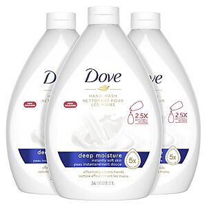 Dove Advanced Care Hand Wash Deep Moisture Pack of 3 for Soft, Smooth Skin More Moisturizers Than The Leading Ordinary Hand Soap, 34 oz $14.65