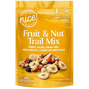 7-9 oz Nice! trail mixes, assorted varieties, $1.60, Walgreen's