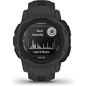 Amazon.com: Garmin Instinct 2S Solar, Smaller-Sized GPS Outdoor Watch, Solar Charging Capabilities, Multi-GNSS Support, Tracback Routing, Graphite, 40 MM $234.30