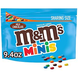 2 Packs 9.4 oz M and M minis at Walgreens BOGO 50%off plus on sale $4.48